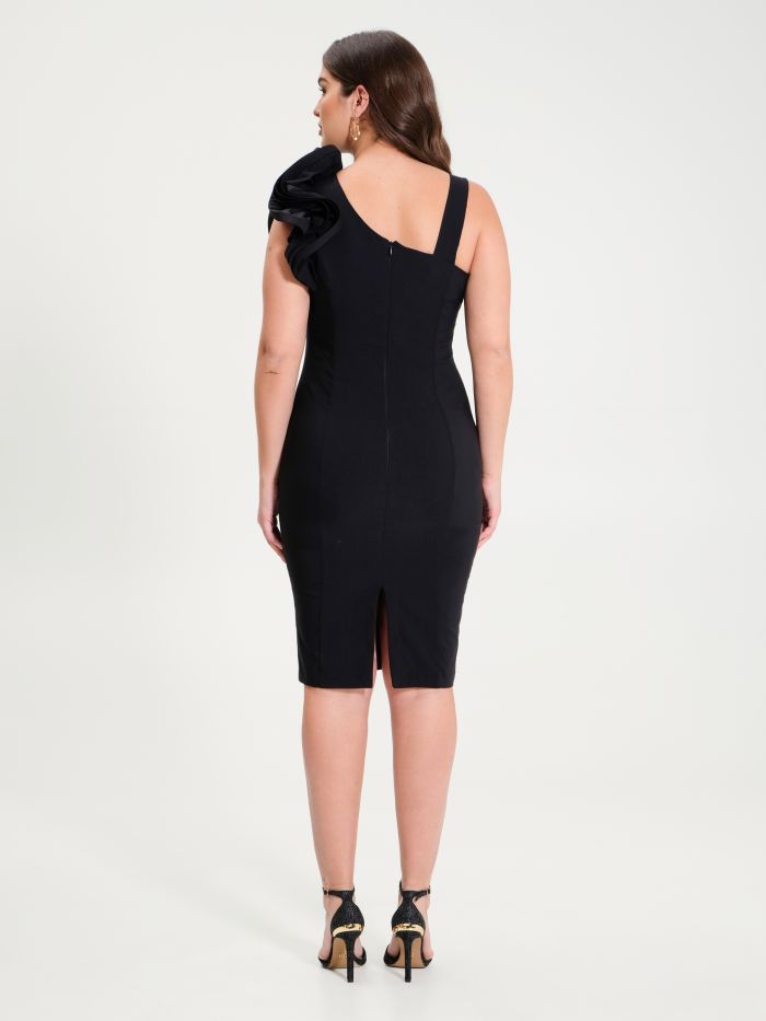 Elisa d’Ospina for Rinascimento Curvy | Black Ruffled Dress  Rinascimento