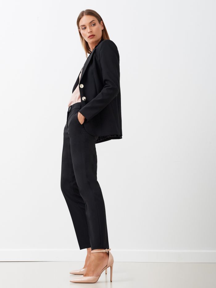 Slim-fit Trousers in Technical Fabric  Rinascimento