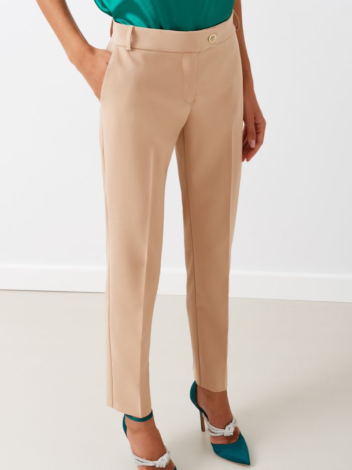 Slim-fit Trousers in Technical Fabric REWI 075.999-B/CT PAN DRITTO B101 Rinascimento