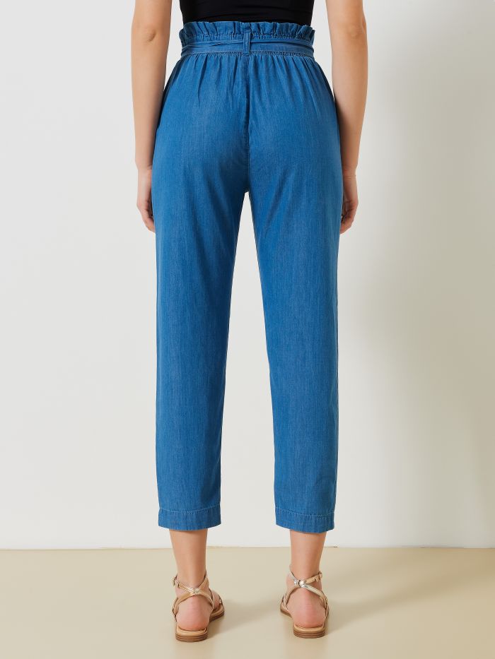 Pantaloni Denim con Fiocco   Rinascimento