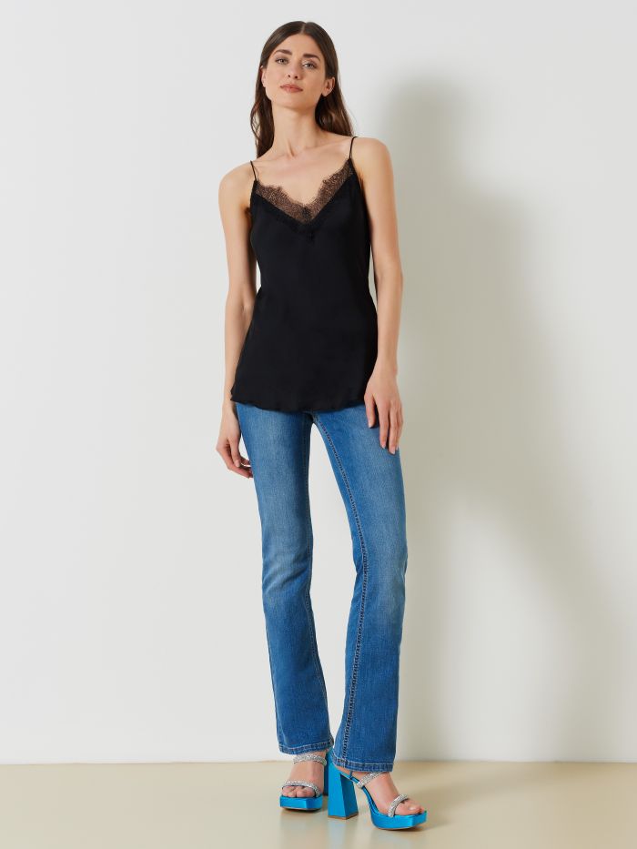 Top inserto Pizzo LENZING ™ ECOVERO ™  Rinascimento