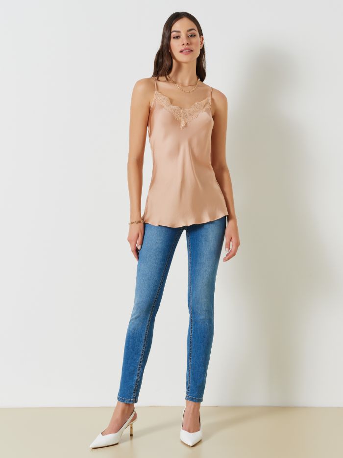 Top inserto Pizzo LENZING ™ ECOVERO ™  Rinascimento