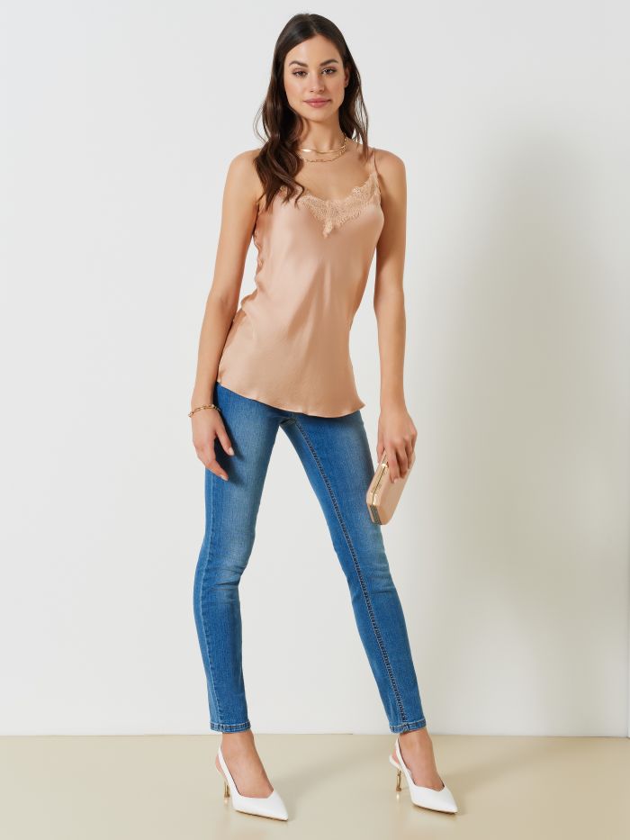 Top inserto Pizzo LENZING ™ ECOVERO ™  Rinascimento