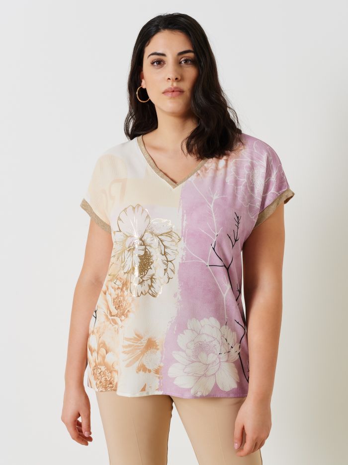 Blouse curvy imprimé fleuri  Rinascimento