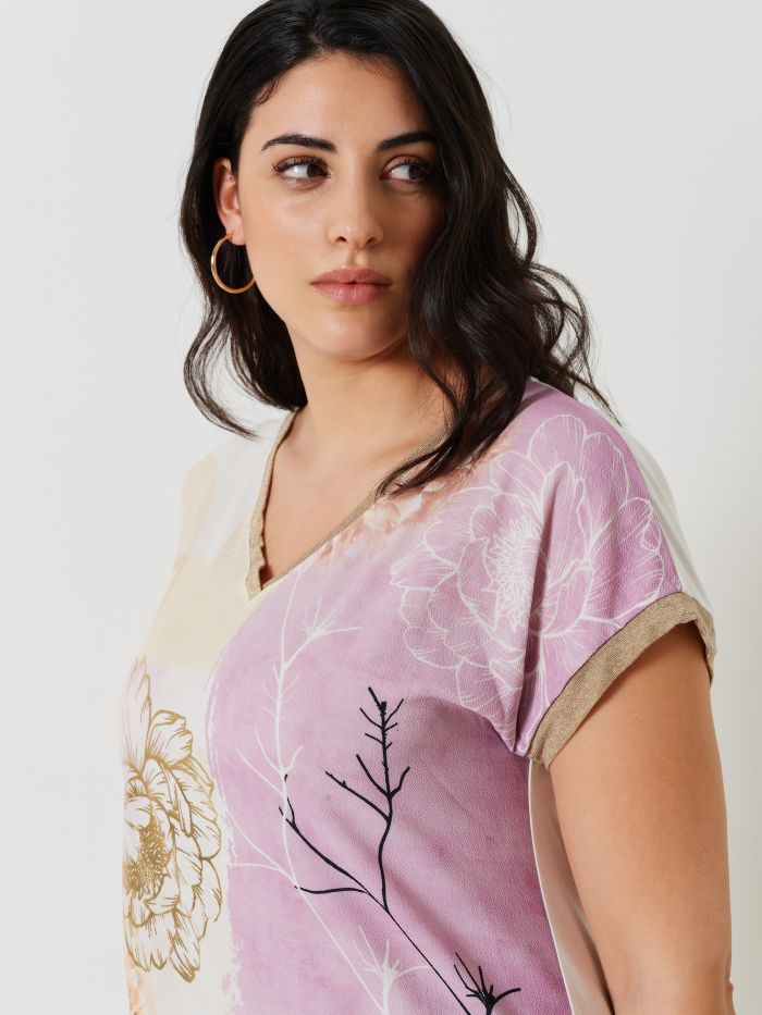 Blouse curvy imprimé fleuri  Rinascimento