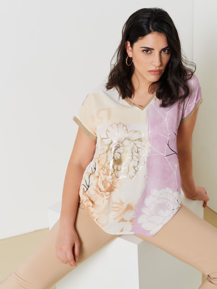 Blouse curvy imprimé fleuri  Rinascimento