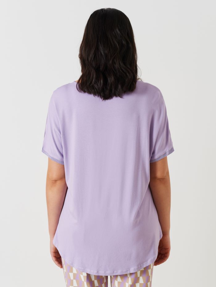 Blusa Curvy Scollo a V in Raso  Rinascimento
