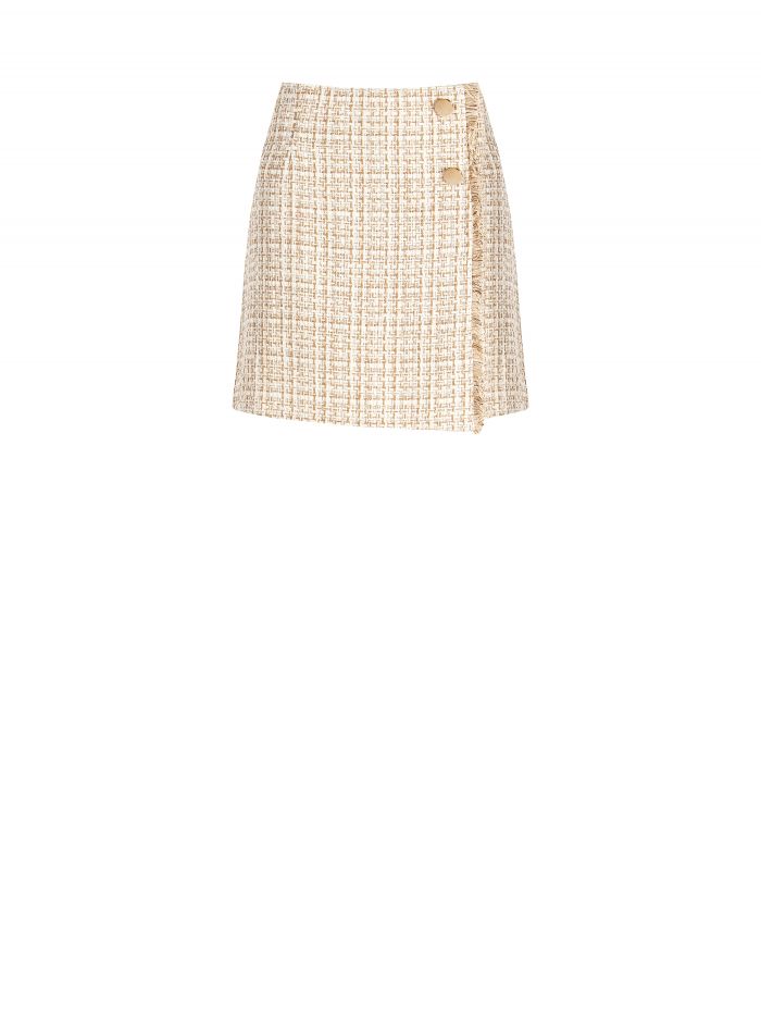 Mini jupe en tweed   Rinascimento