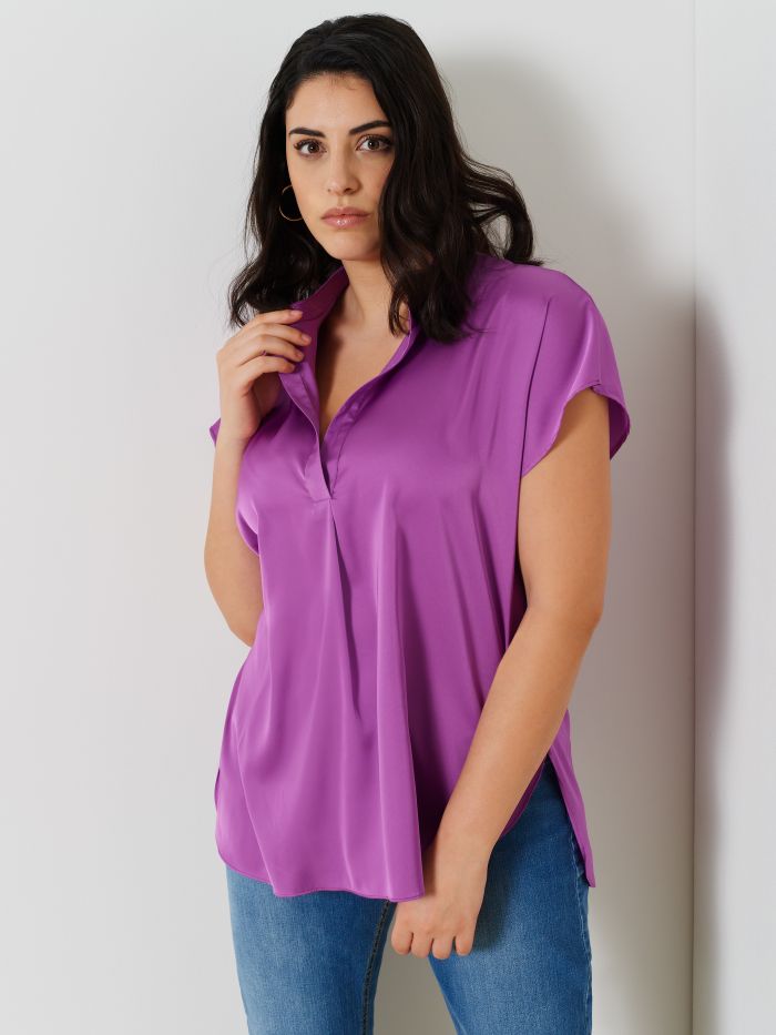 Blouse curvy en satin  Rinascimento