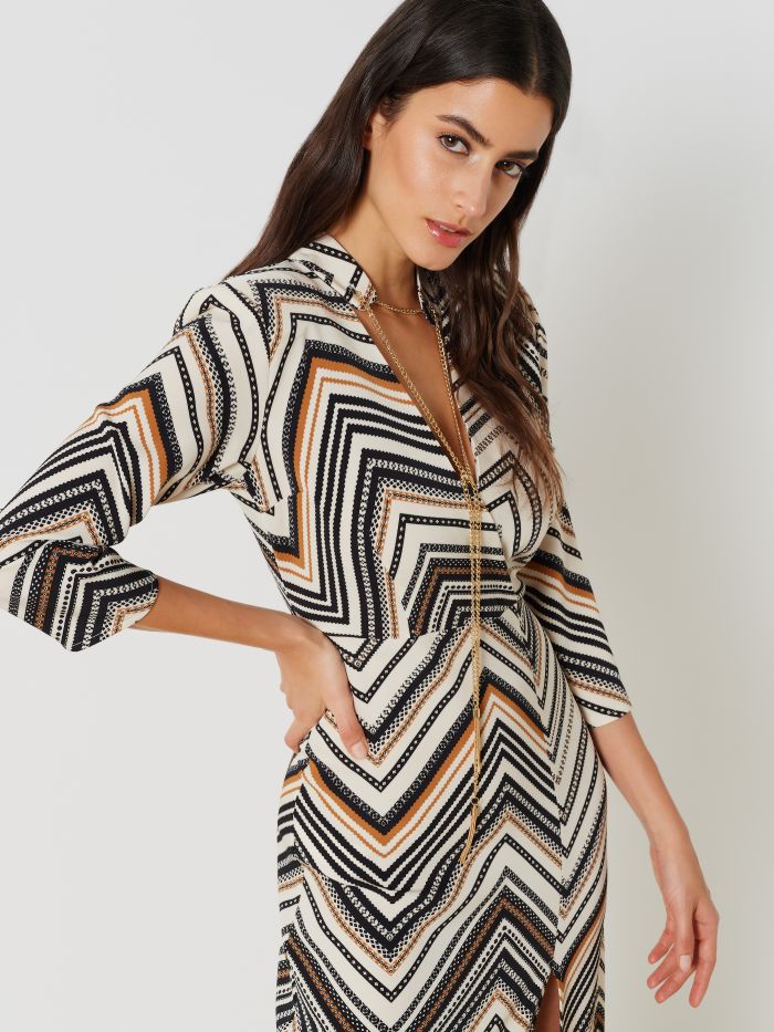 Vestido de chevron  Rinascimento