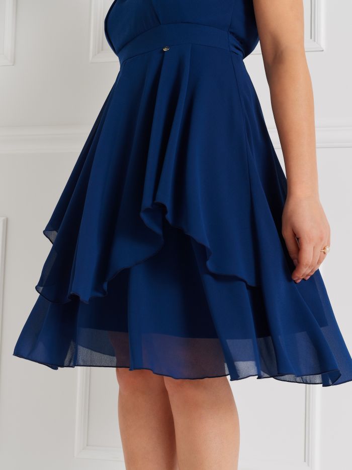 Curvy Knee-Length Dress with Frills  Rinascimento