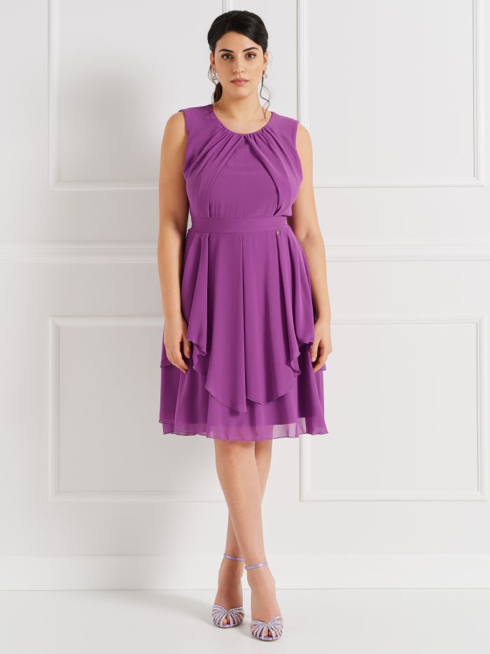 Curvy Knee-Length Dress with Frills  Rinascimento