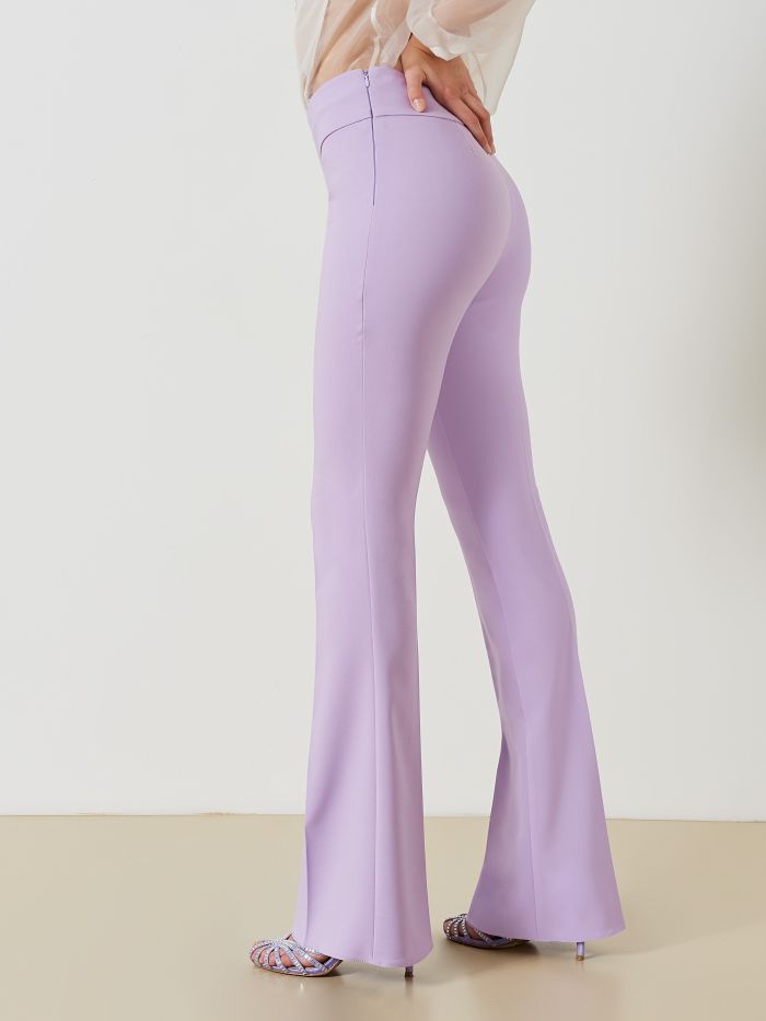 Pantaloni Mid Flared in Tessuto Tecnico  Rinascimento
