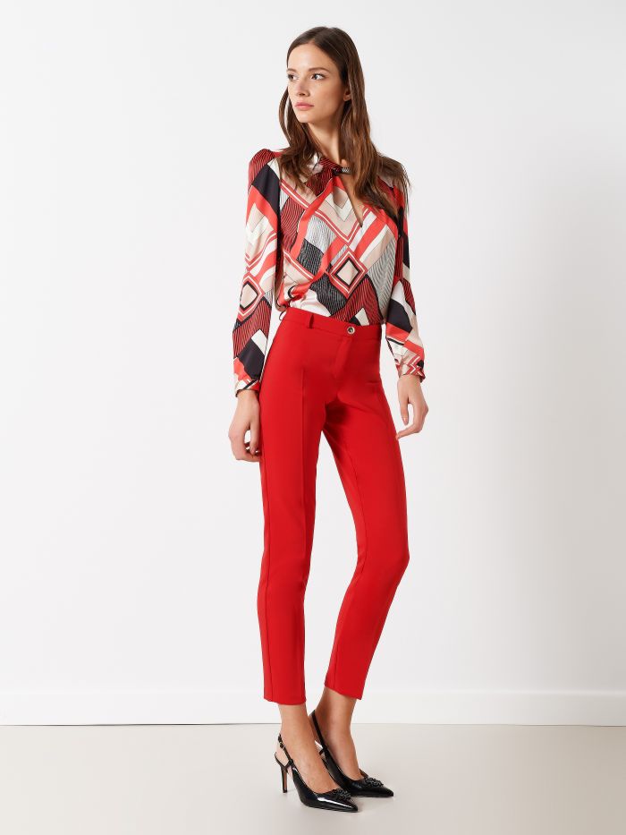 Pantaloni Slim in Tessuto Tecnico   Rinascimento