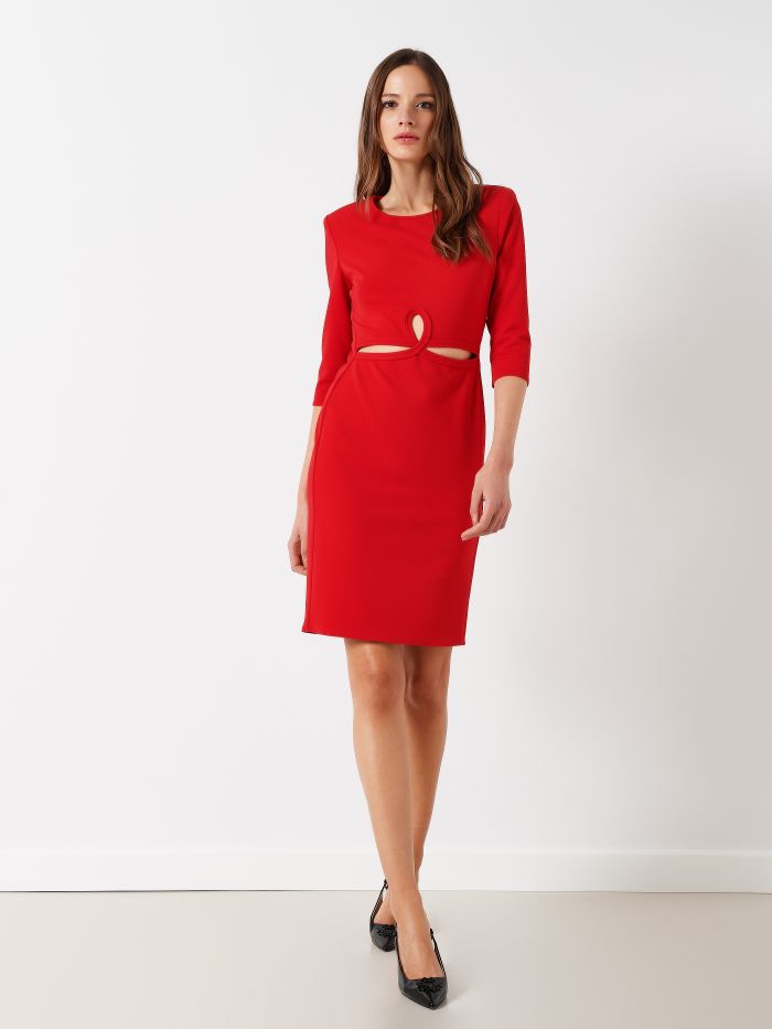 Cut-off Detail Sheath Dress  Rinascimento