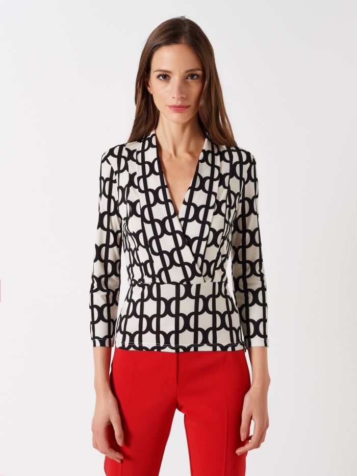 Blusa Stampa Geometrica  Rinascimento