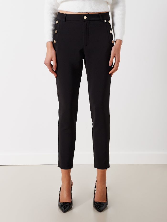 Pantaloni Skinny con Bottoni  Rinascimento