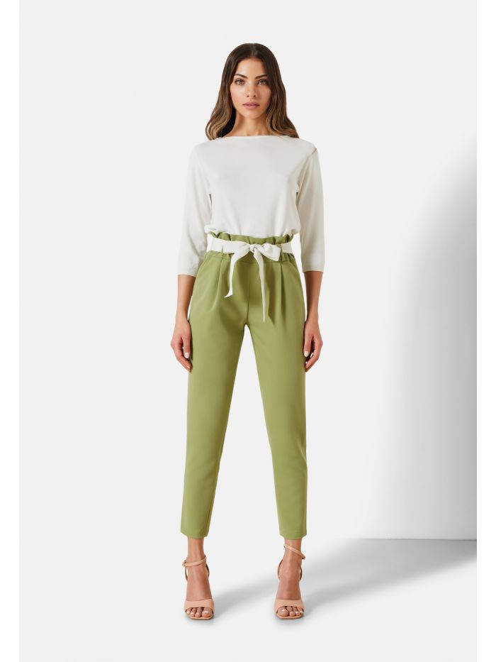Pleated Carrot Fit Trousers  Rinascimento