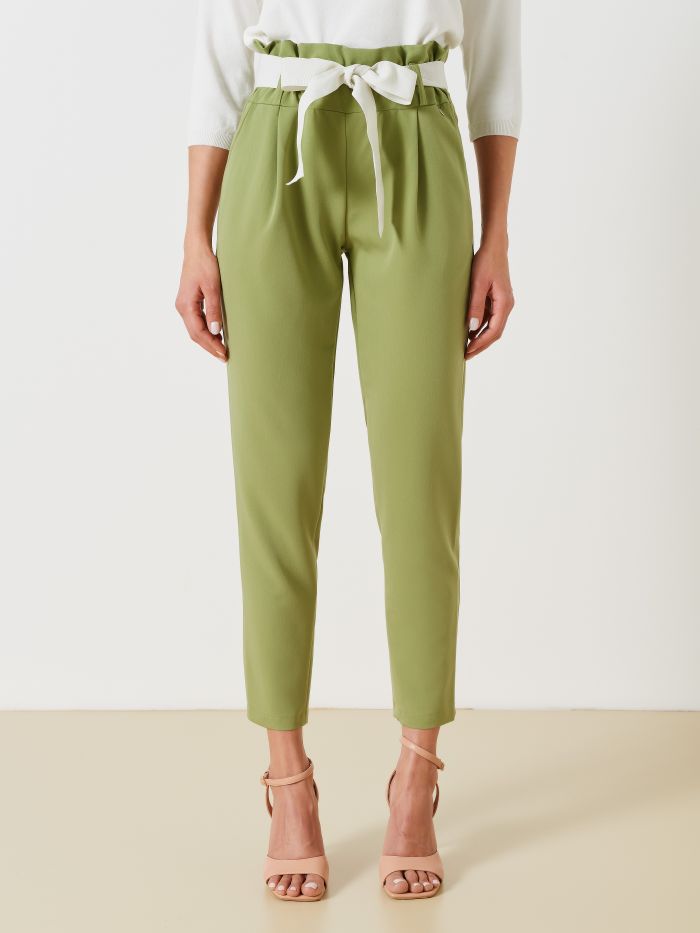 Pleated Carrot Fit Trousers  Rinascimento