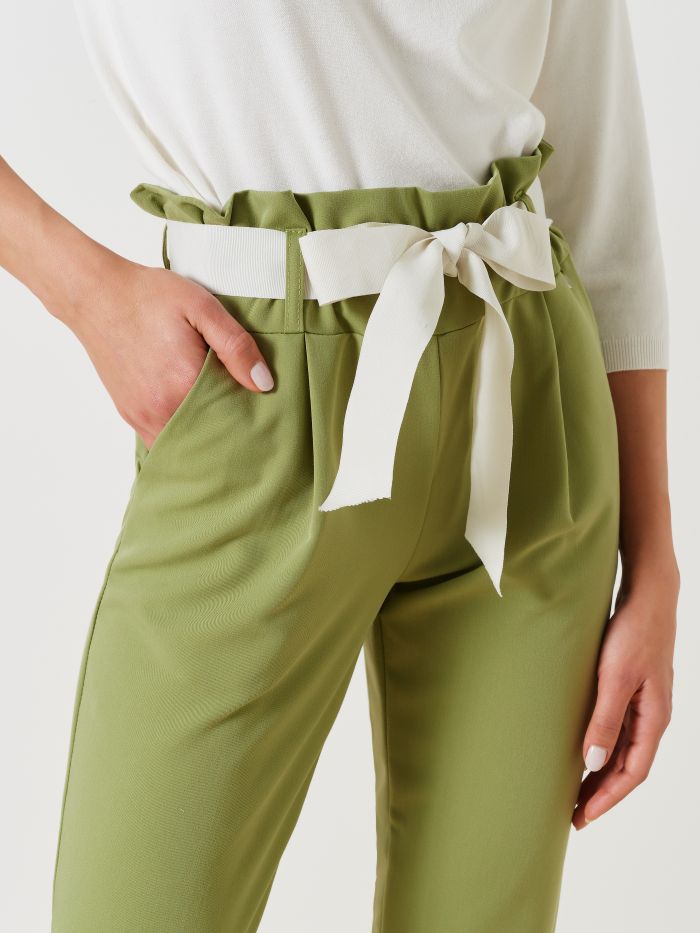 Pleated Carrot Fit Trousers  Rinascimento
