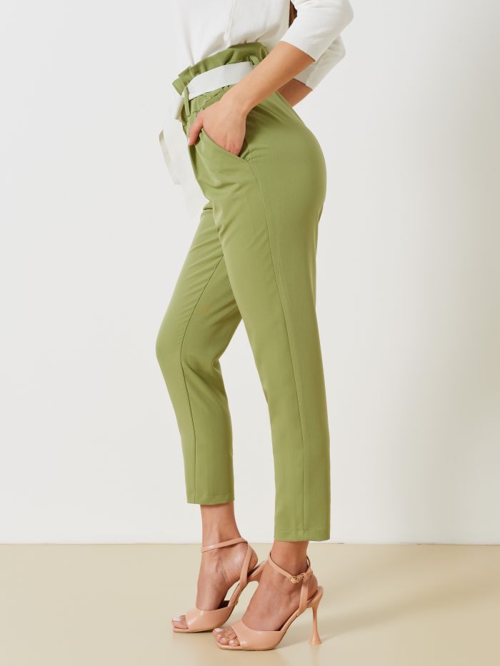Pleated Carrot Fit Trousers  Rinascimento