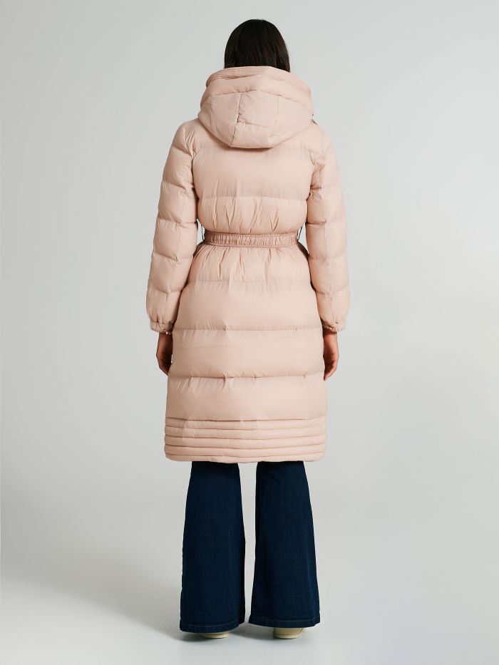 Medium Repreve® down jacket with belt  Rinascimento