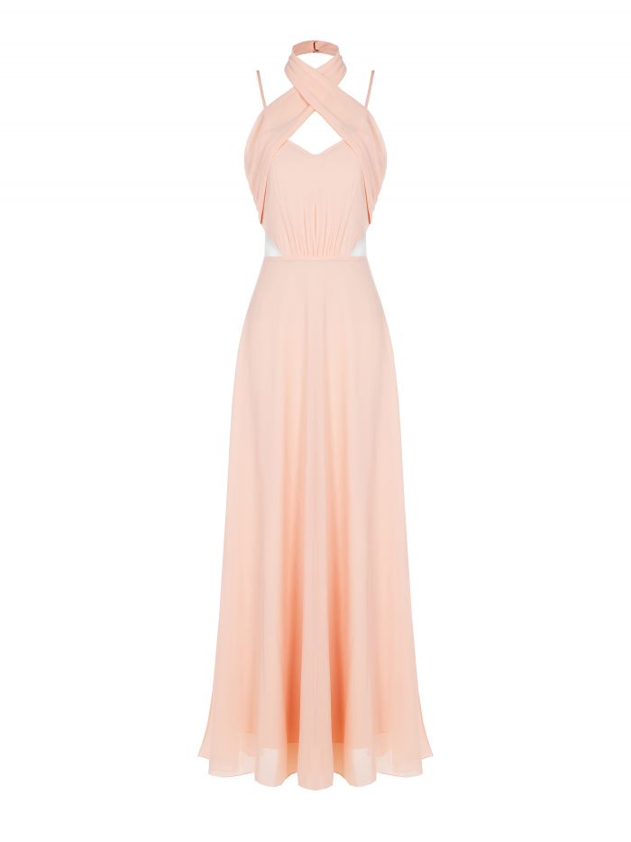 Georgette Dress with Cut-Out Detail  Rinascimento