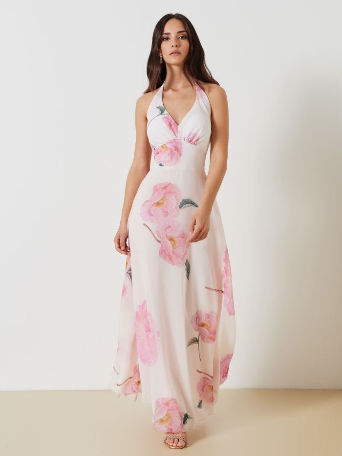 Georgette Dress with Bow  Rinascimento