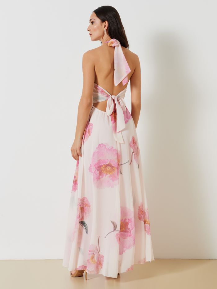 Georgette Dress with Bow  Rinascimento