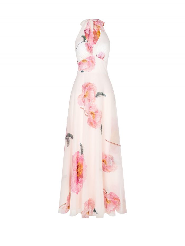 Georgette Dress with Bow  Rinascimento