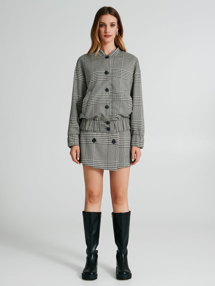 Giubottino bomber Pied de poule  Rinascimento