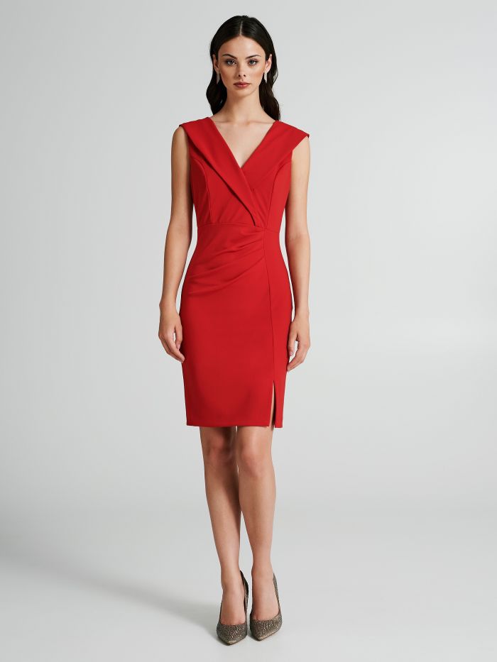 Sheath dress with lapels  Rinascimento