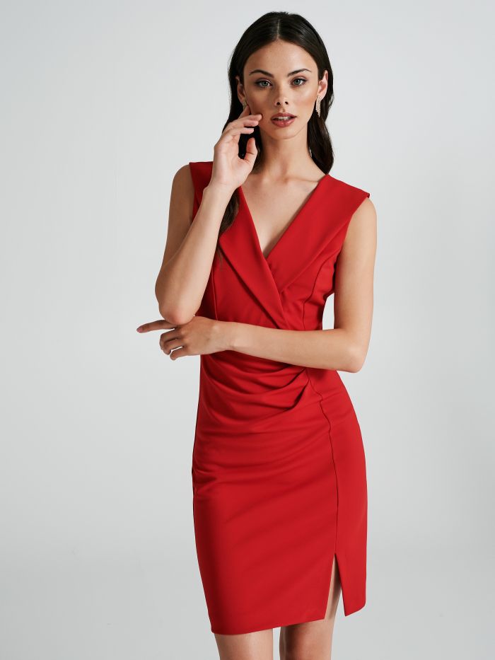 Sheath dress with lapels  Rinascimento