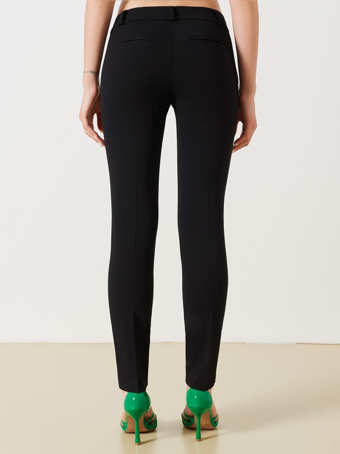 Slim-fit trousers in scuba crepe  Rinascimento