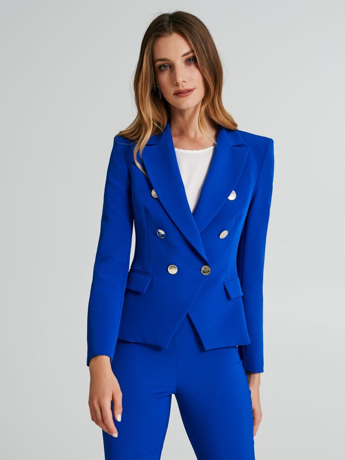 Fitted double-breasted jacket with 6 buttons   Rinascimento