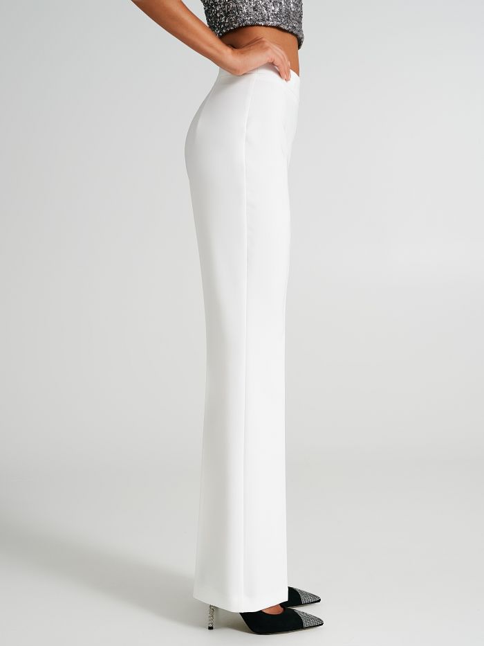 Pantaloni Mid Flared in Tessuto Tecnico  Rinascimento
