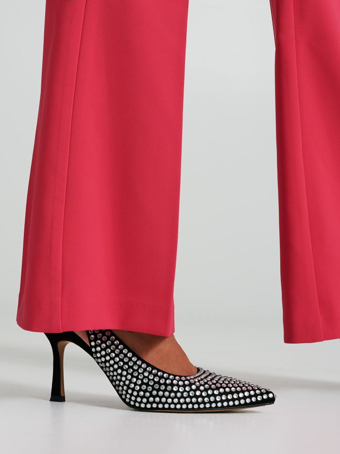 Mid-flared trousers in technical fabric  Rinascimento