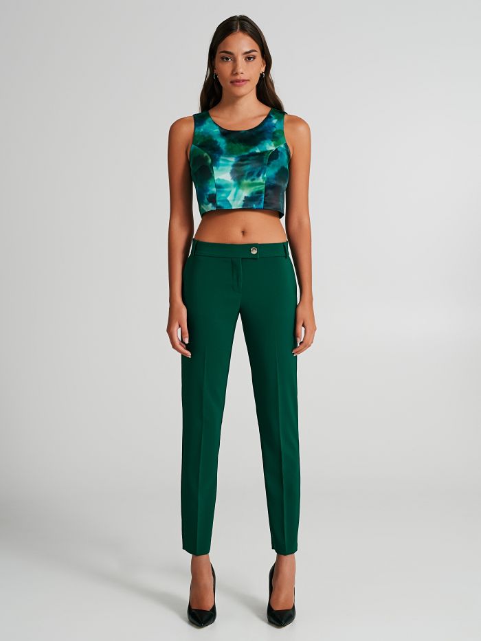 Slim-fit trousers in technical fabric  Rinascimento