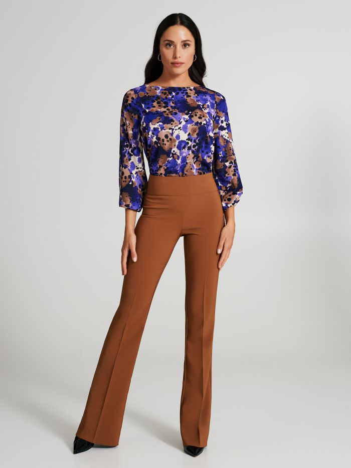 Palazzo trousers in flowy fabric  Rinascimento
