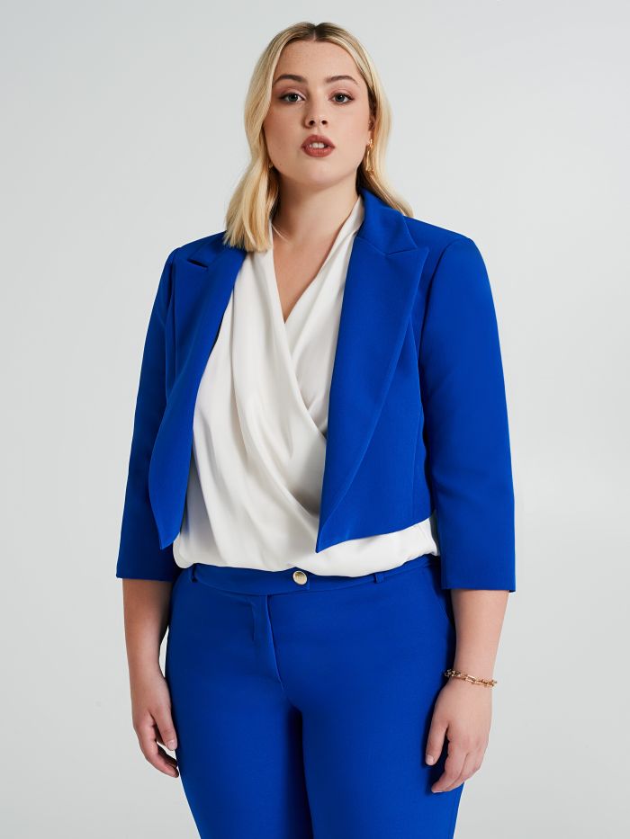Veste courte curvy en tissu technique  Rinascimento