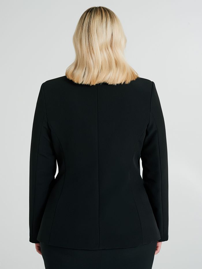 Veste curvy à deux boutons en tissu technique  Rinascimento