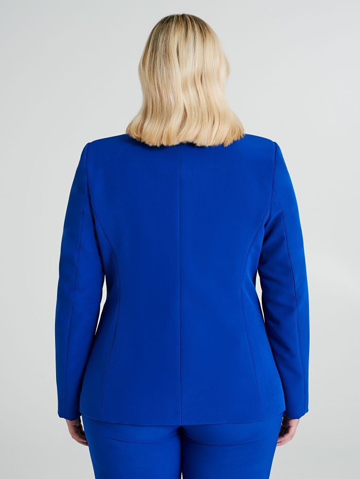 Curvy two-button jacket in technical fabric  Rinascimento
