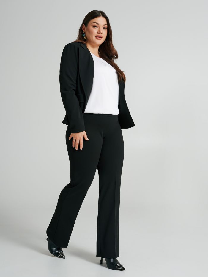 Curvy scuba crepe palazzo trousers  Rinascimento