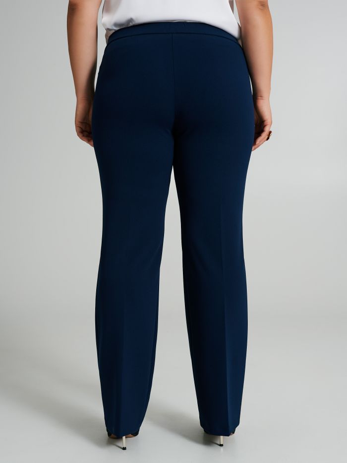 Curvy Palazzo-Hose aus Scuba-Kreppstoff  Rinascimento