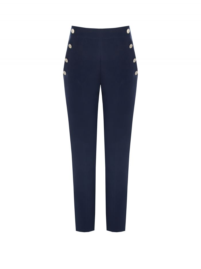 Trousers with 6 buttons in technical fabric   Rinascimento