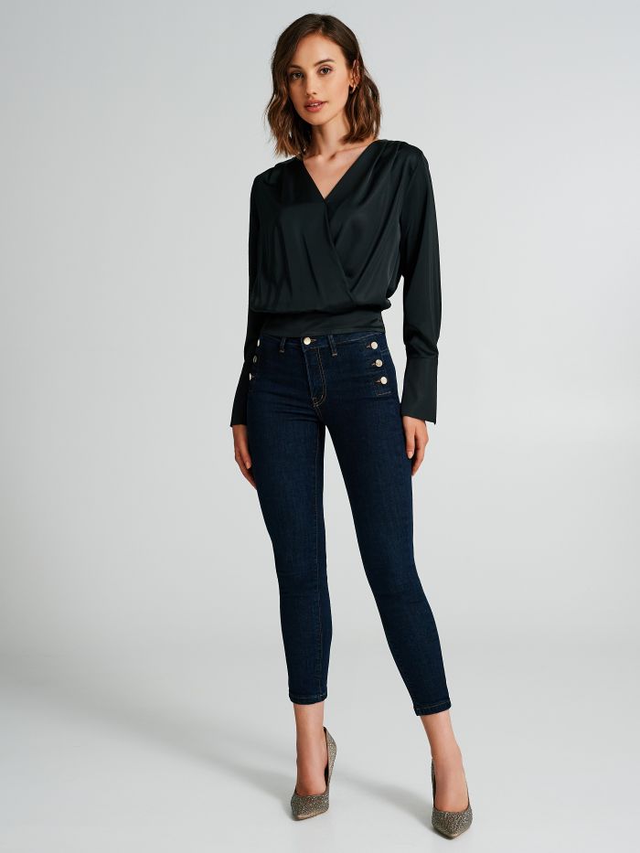 Blouse boxy en satin   Rinascimento