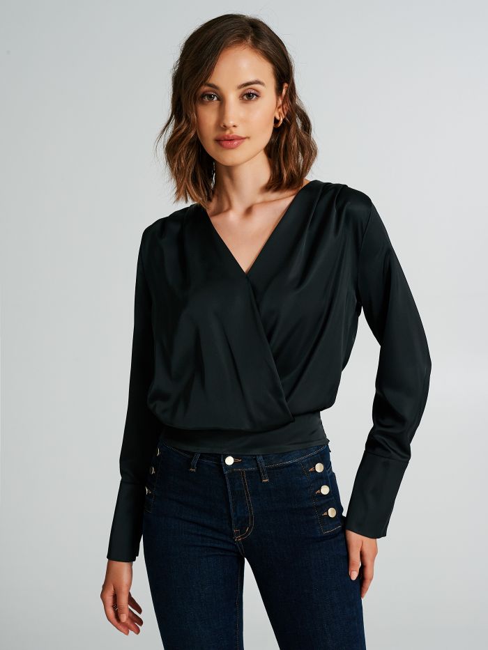 Blouse boxy en satin   Rinascimento