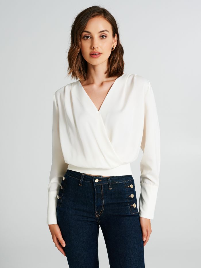 Boxy satin blouse   Rinascimento