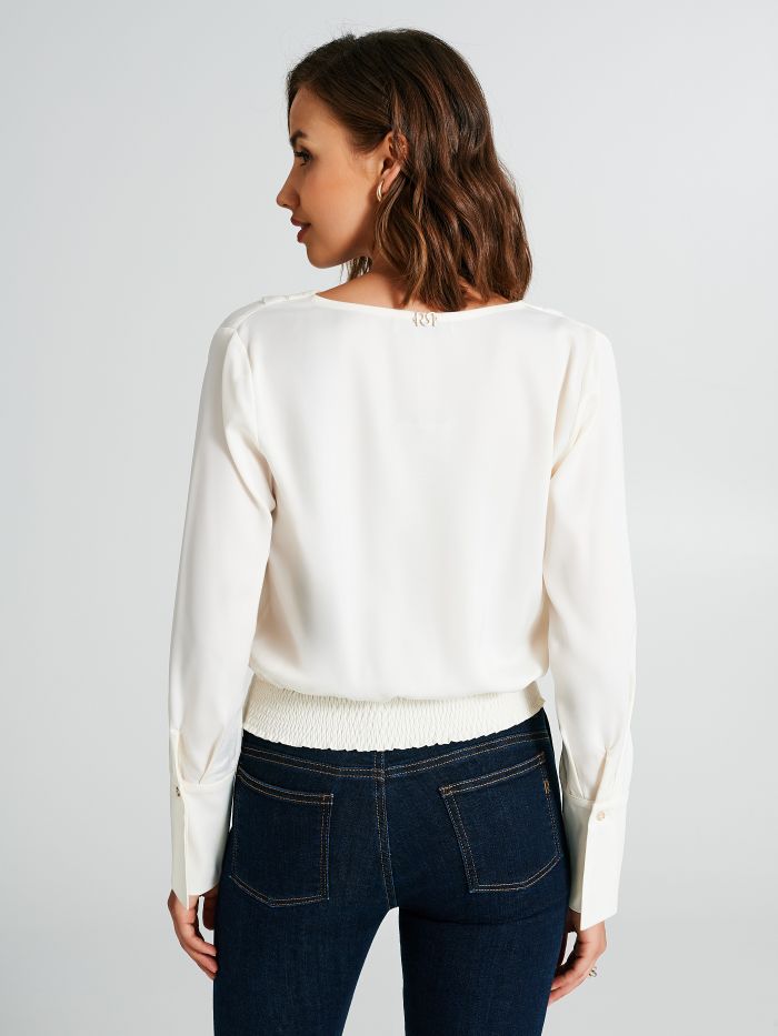 Boxy satin blouse   Rinascimento
