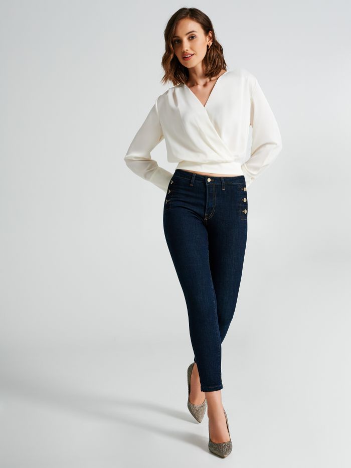 Boxy satin blouse   Rinascimento